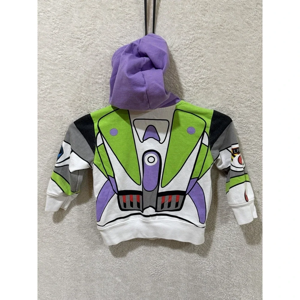 Disney Pixar Toy Story Buzz Lightyear Full Zip Hooded Fleece Jacket 3T